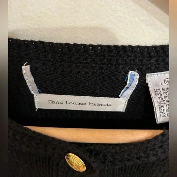 NORTHERN ISLES VTG Christmas Holiday embroidered button down cardigan sz M - Picture 6 of 9